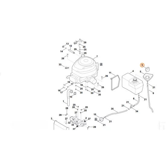 STIHL  Korek wlewu paliwa 6170 350 1500